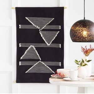 Pottery Barn Seviah Abstract Wall Art, 24"W x 36"H, Black/Beige